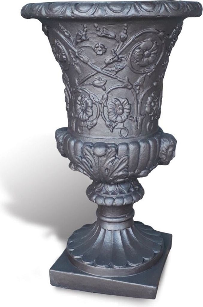 Casa Padrino Luxus Barock Blumentopf Schwarz Ø 40 x H. 60 cm - Italy