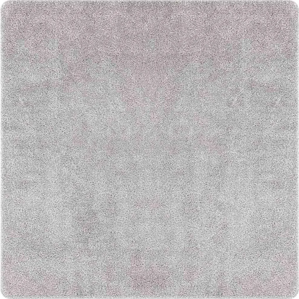 Tapis de Salon Antidérapant Gris 160x160 cm - Matière PP Facile d'Entretien