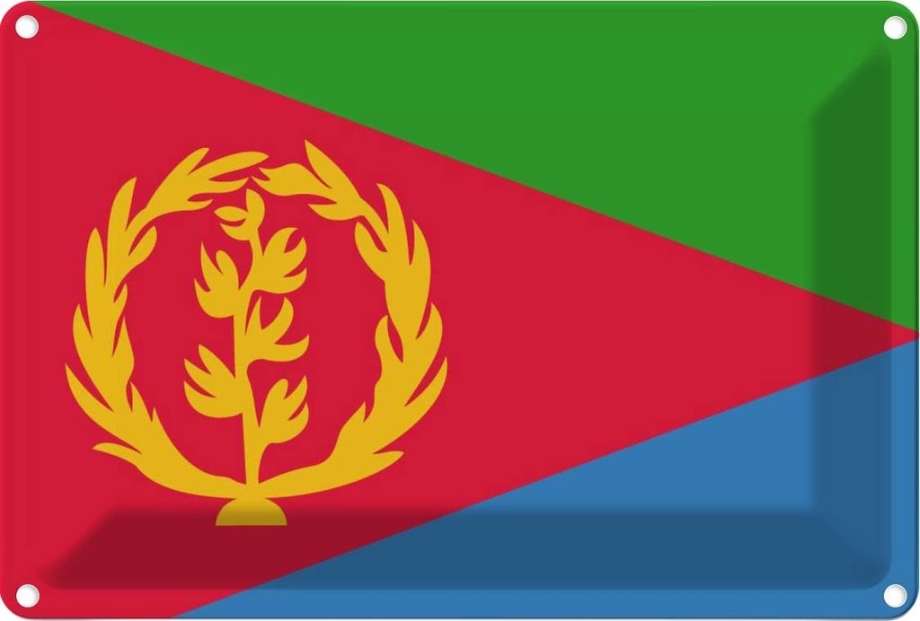 vianmo Blechschild 20x30 cm Eritreas Eritrea Flagge Fahne Wappen
