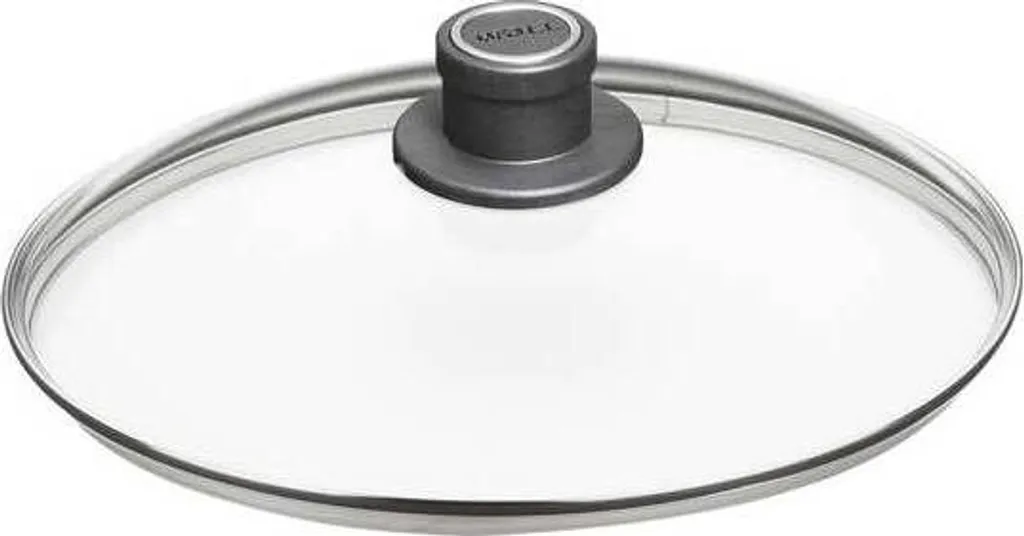 Couvercle universel 24 cm en verre trempé avec bordure inox durable