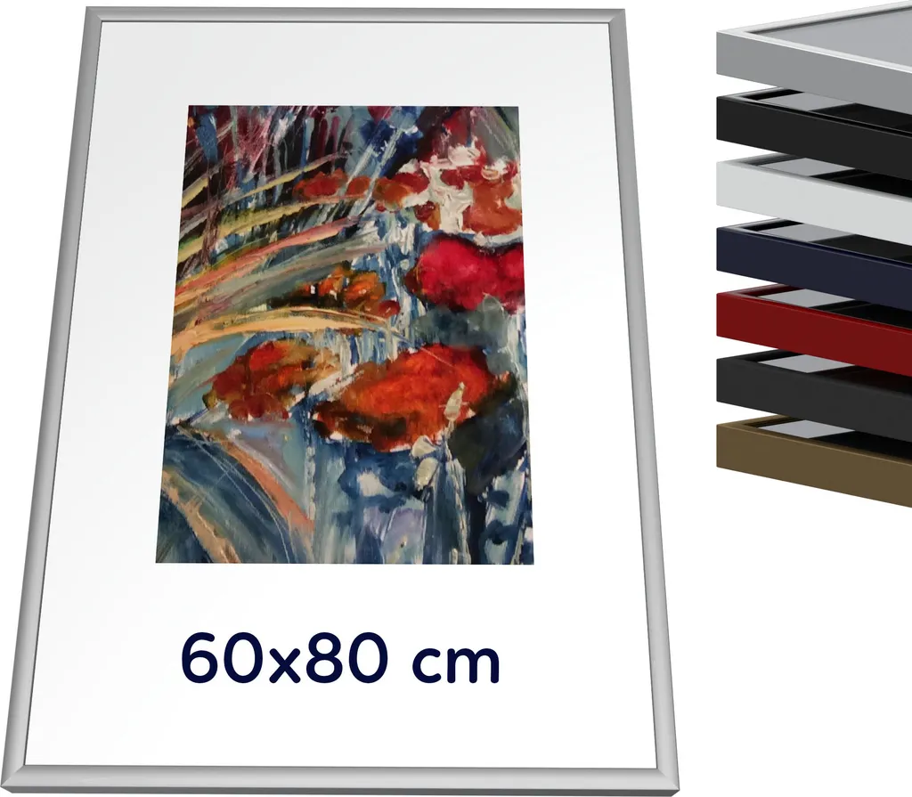 Cornice Nera 60x80 per Arredo Casa: Metallo e Plexiglass Antiriflesso