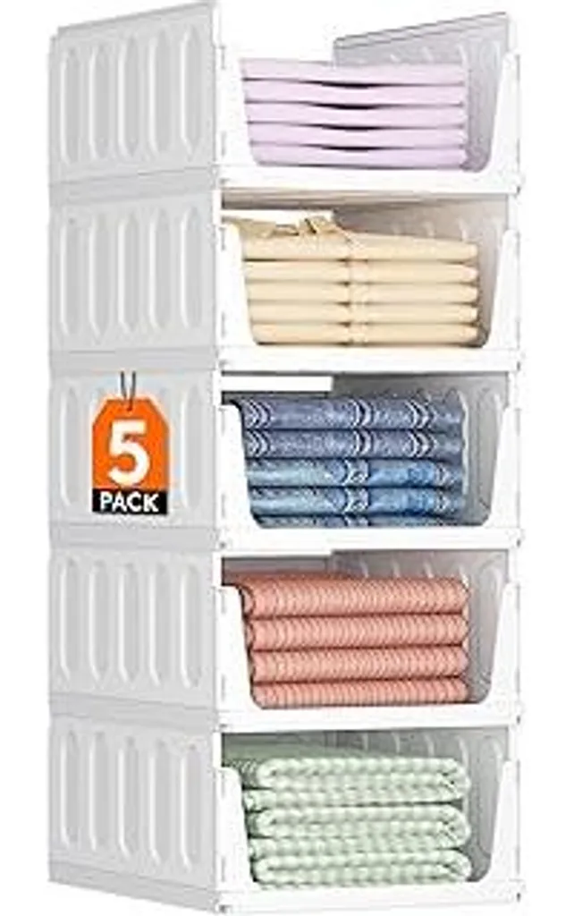 Lifewit Organizer Impilabile per Armadio Camper - Pack 5 Moduli 24L