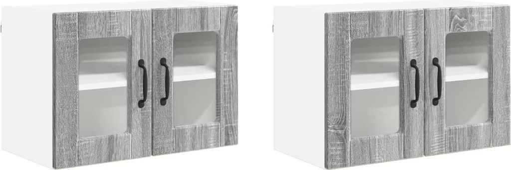 Küchenschrank 2 pcs Graues Sonoma 60 x 31 x 40 cm Holzwerkstoff