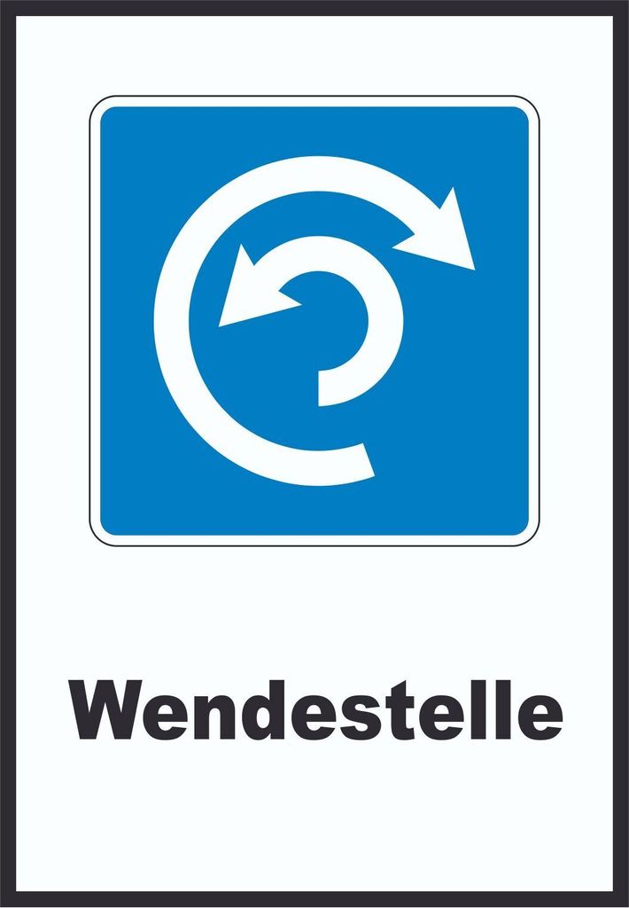 Wendestelle Umdrehen erlaubt Symbol und Text A5 Rückseite selbstklebend