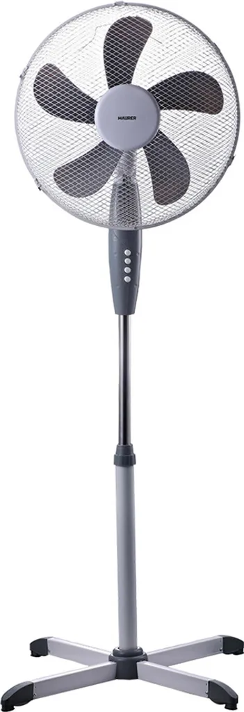 Ventilateur sur pied oscillant blanc avec tête inclinable et 3 vitesses
