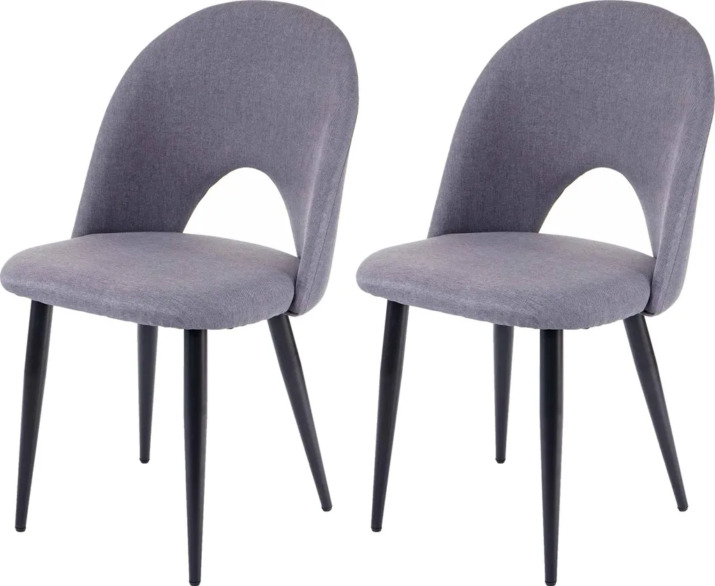 Chaise de salle à manger lot de 2 robuste et facile à nettoyer gris HWC