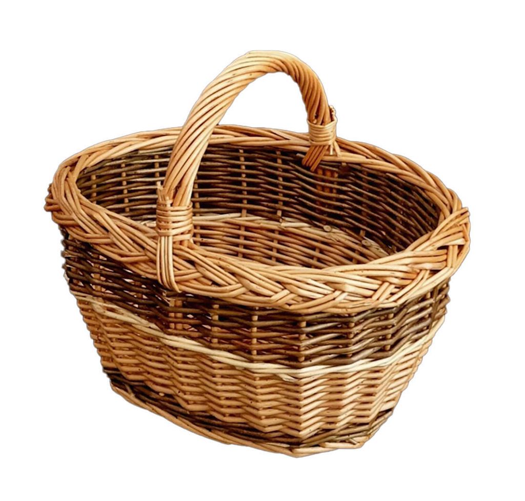 Malovaný oválný košík na houby 30x20x25cm Obrázek produktu 