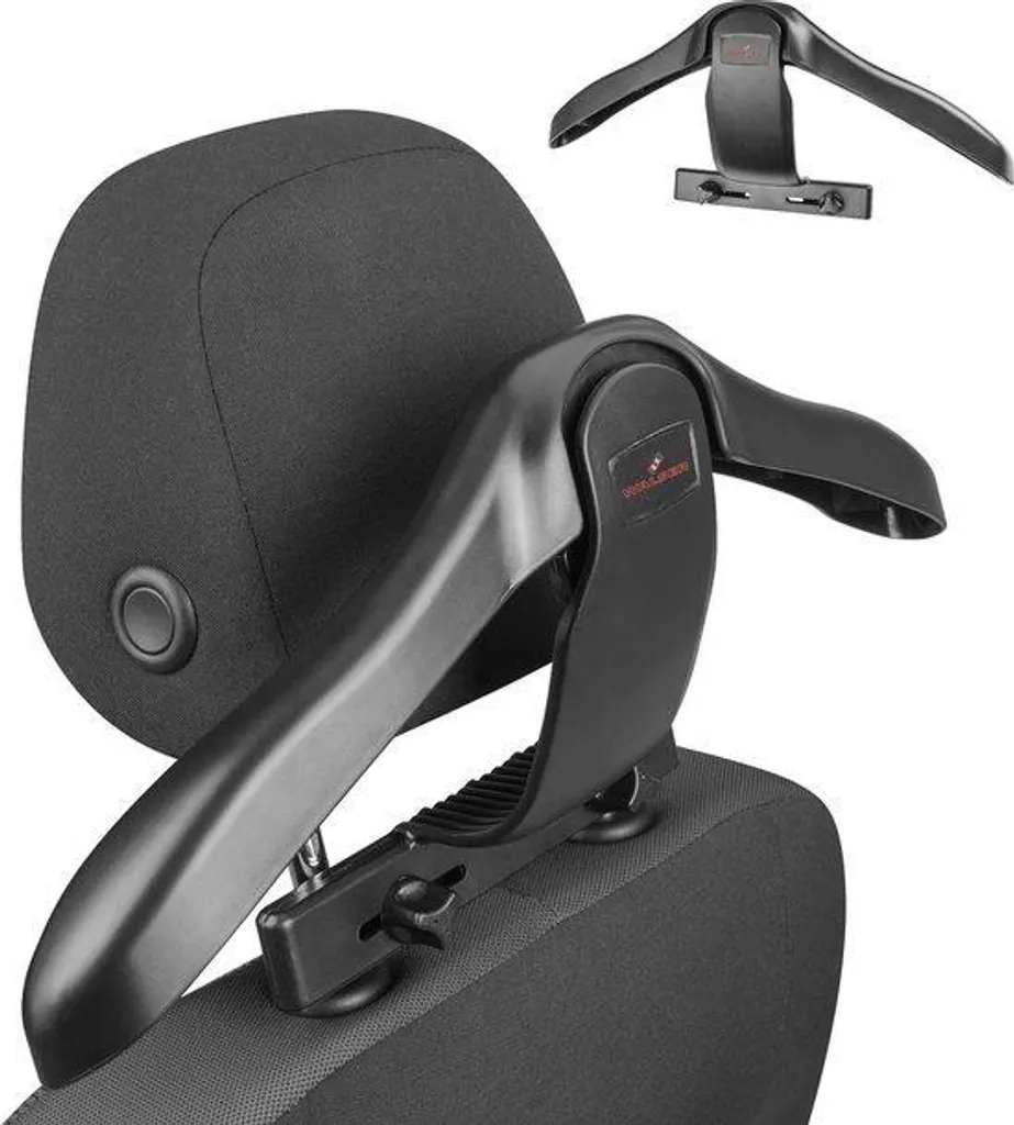 Cintre de voiture chromé 45cm fixation appuie-tête montage sans outil