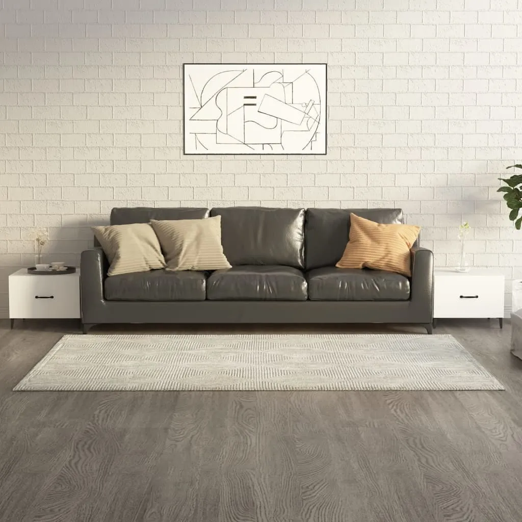 The Living Store Tavolini con gambe in metallo 2 pz. Bianco 50x50x40 cm