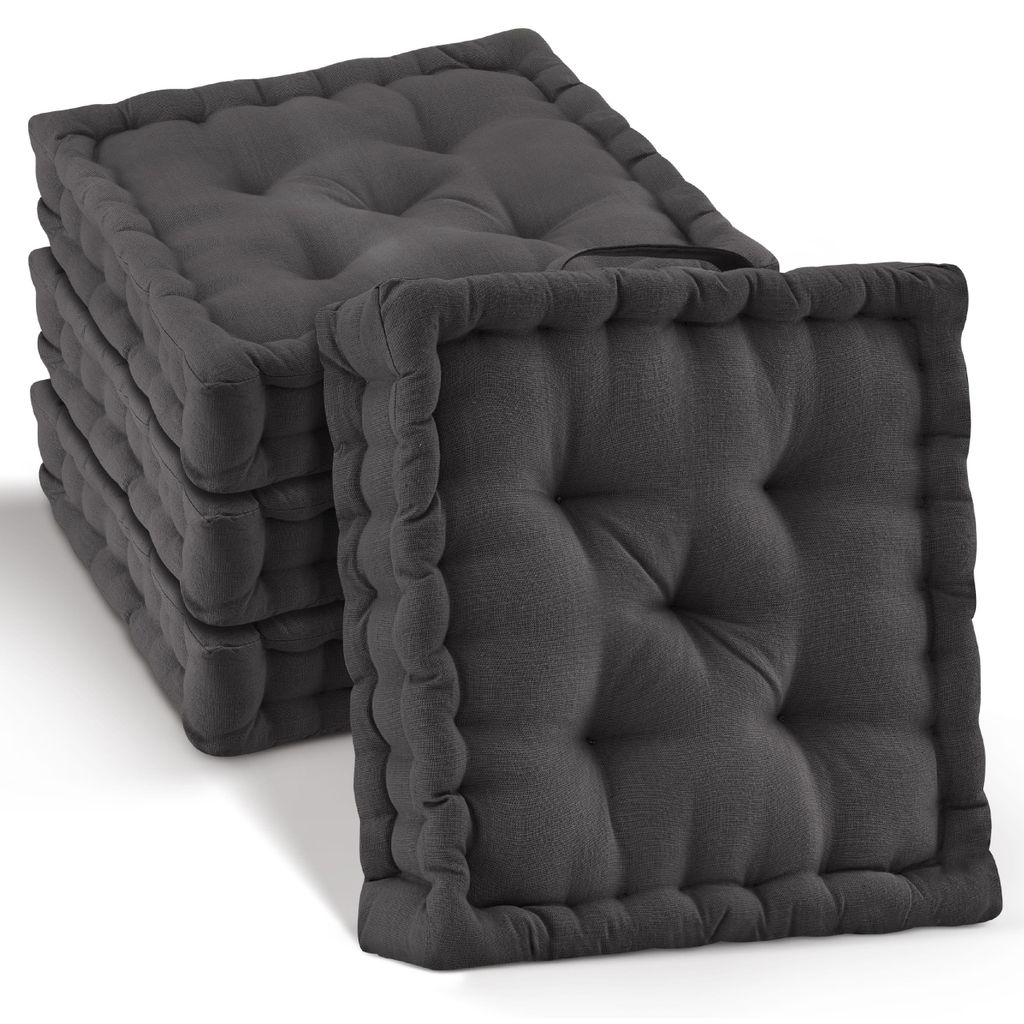 Beautissu Set di 4 cuscini da pavimento Mila, 40x40 cm, Immagine del prodotto 