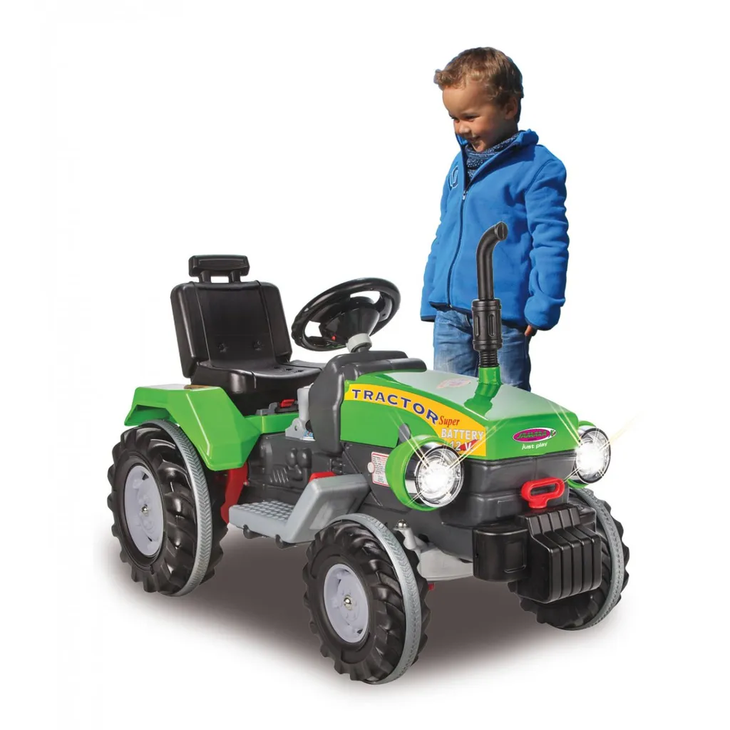 Jamara Tracteur 12V Power Drag 460276 - Engin Électrique pour Enfant