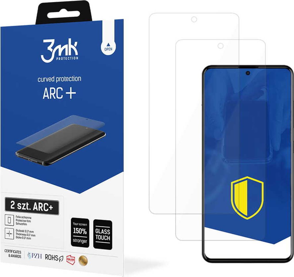 3mk Display Schutzfolie ARC+ für Samsung Galaxy A51 5G 0,17mm Self-Heal (2 Stück)
