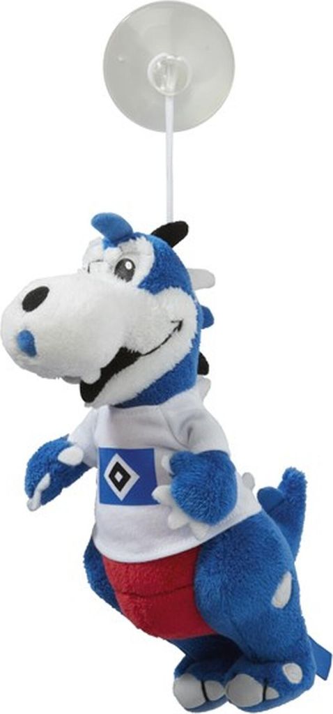 HAMBURGER SV HSV Plüschdino 15 cm mit Sauger blau weiss - Produktbild 