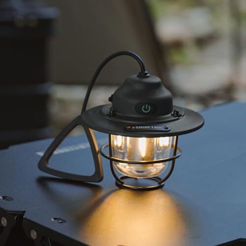 Starnearby Mini LED Campinglampe Dimmbar, 1200mAh Aufladbarer Akku, Retro Camping Laterne, IPX4 Wasserdicht Outdoor Zeltlampe, Tragbare Laterne für