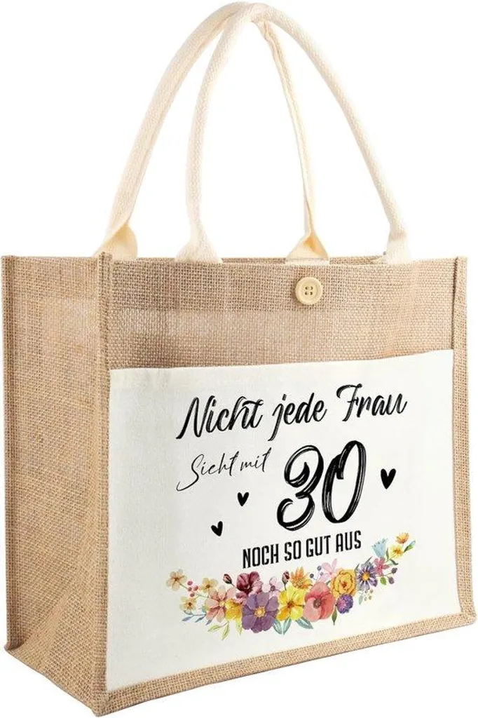 Sac en jute robuste et élégant - Cadeau anniversaire femme tous âges