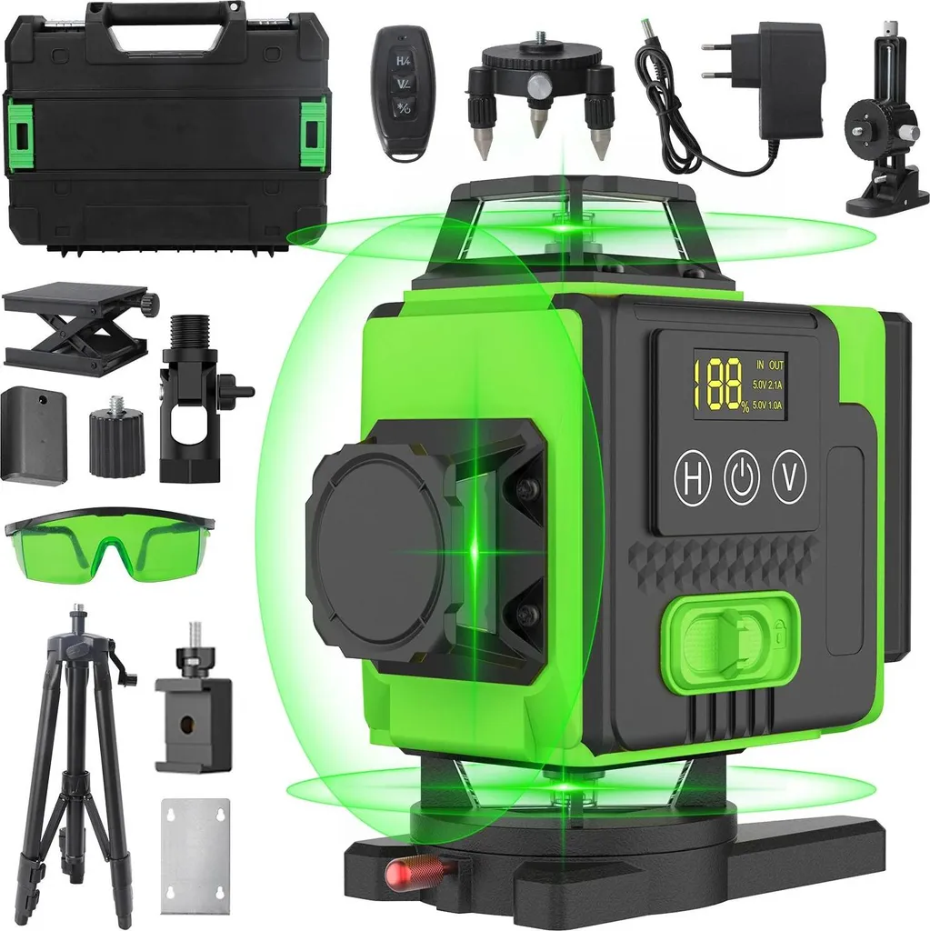 Niveau laser autonivelant 360° faisceau vert haute visibilité - L50