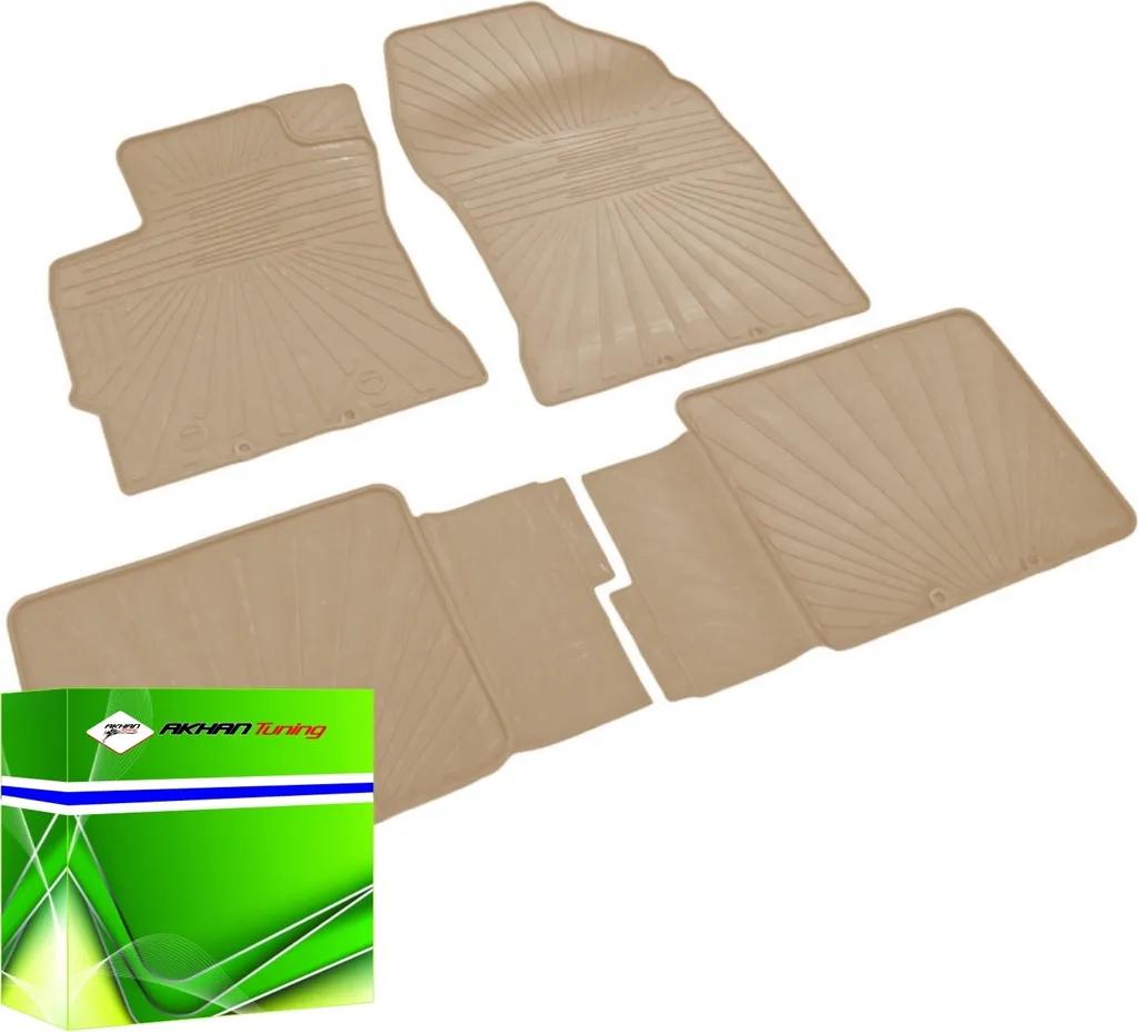 DK1237 - Set di tappetini in gomma per Auris (E18) dal 2012-> Beige