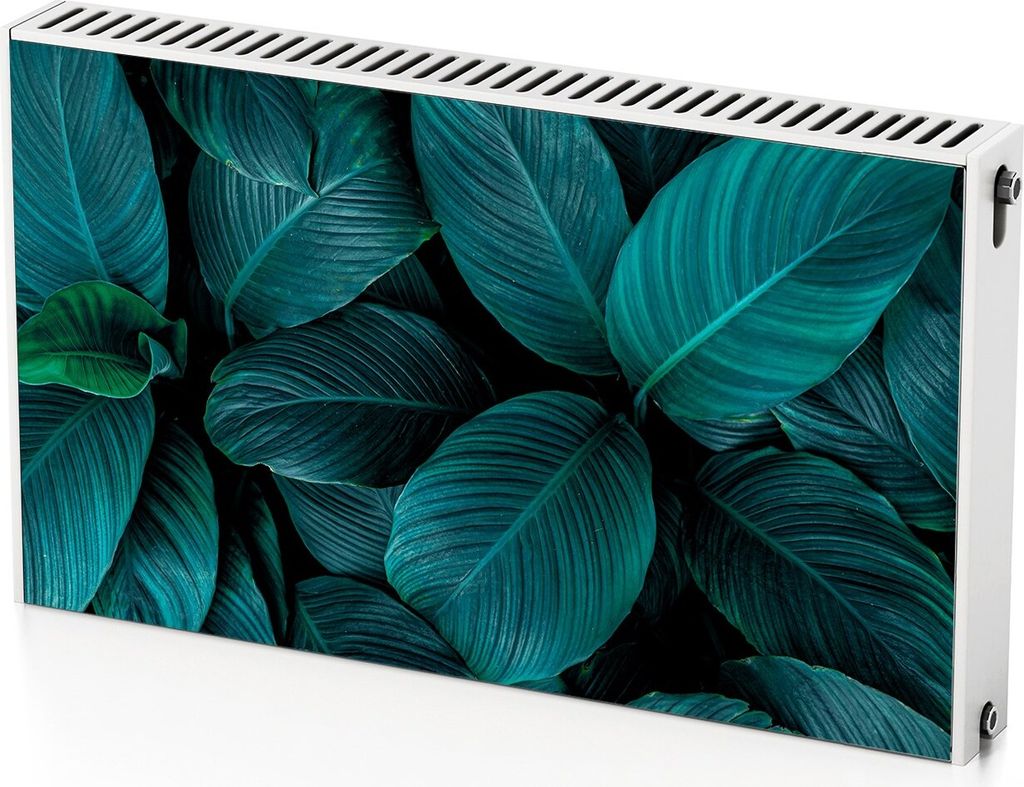 Tropische Blätter – Magnetische Heizkörperabdeckung – 100x60 cm – Magnet Heizkörperabdeckung – 3D Würfel – Heizkörperverkleidung –...