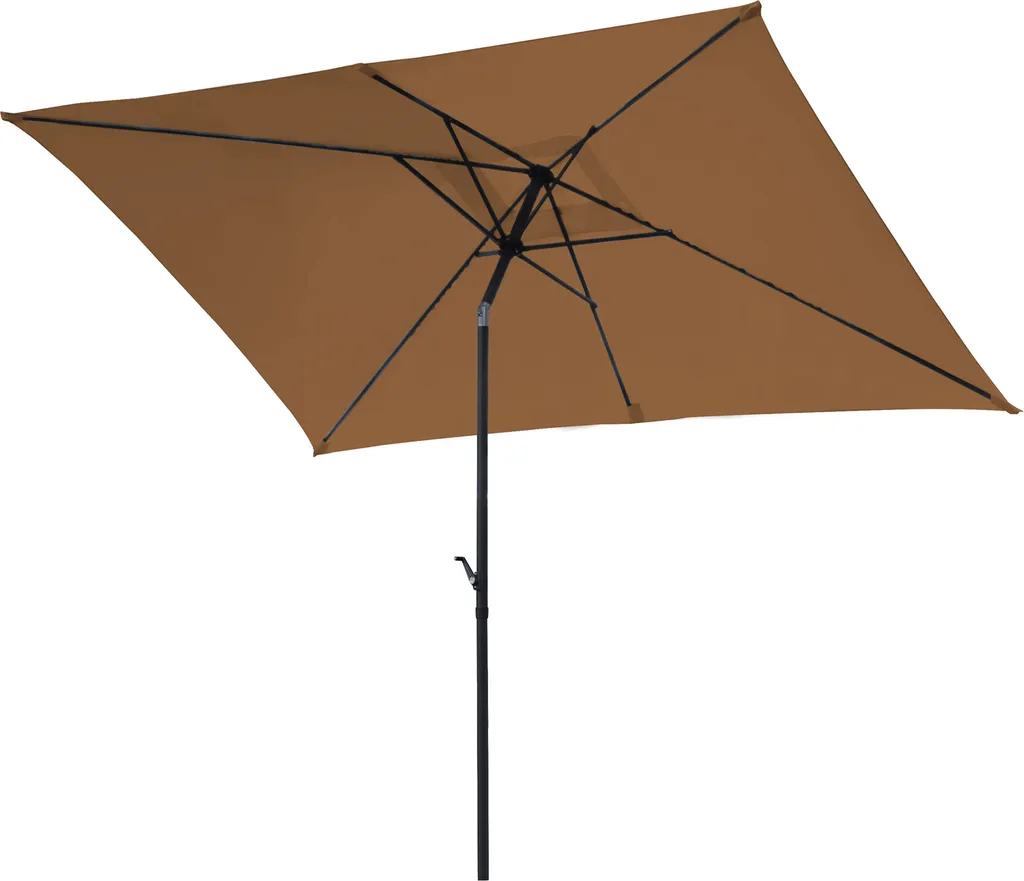 Parasol de balcon rectangulaire SVITA 3x2 m avec mât central robuste
