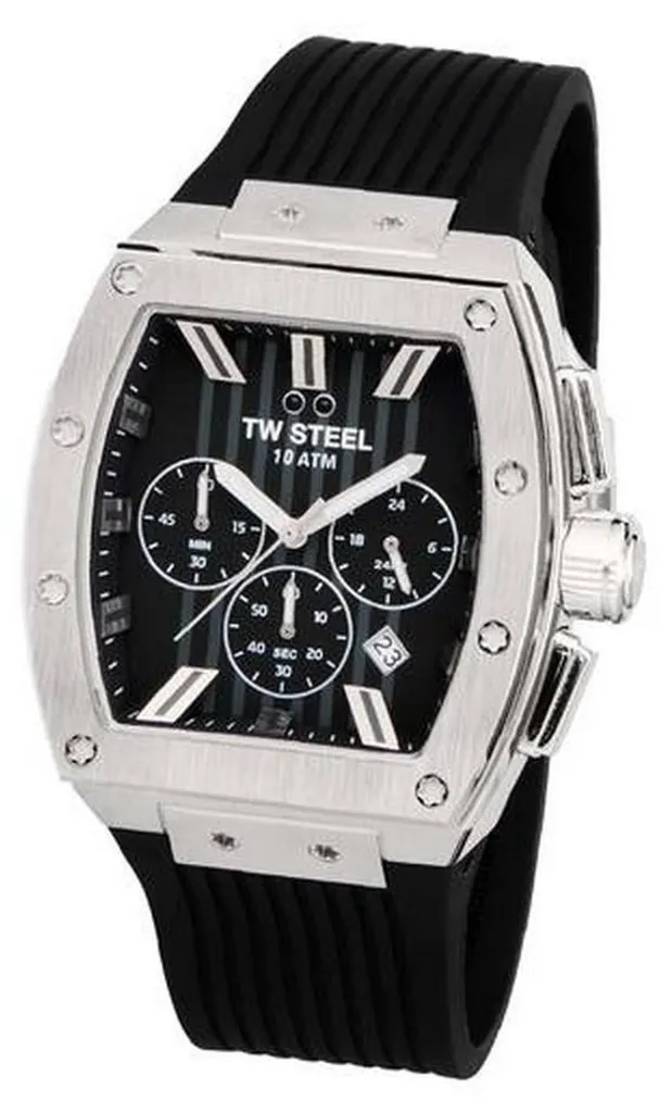 Montre Bracelet TW Steel TWTO1 pour Homme au Design Tonneau Unique