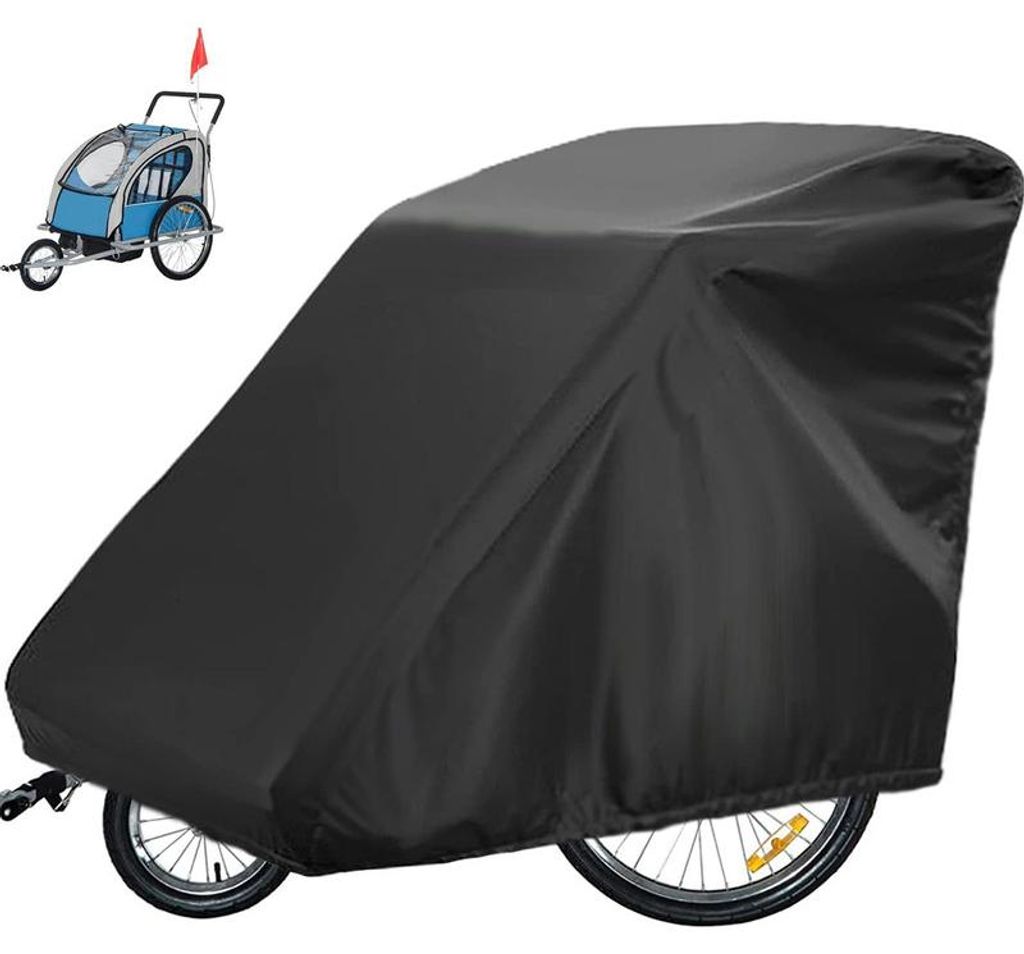 Fahrradanhänger Abdeckung 210D Oxford – 140x84x99cm, Produktbild 