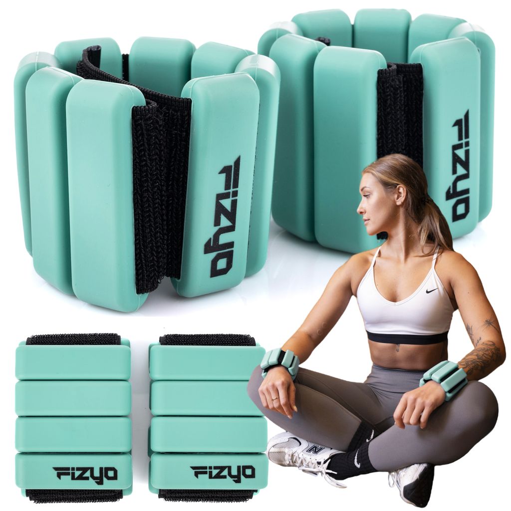 A collage of product images and a lifestyle shot of a woman using the product.