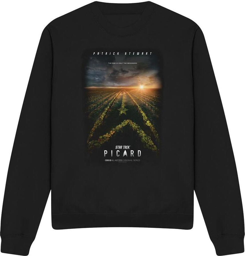 Star Trek: Picard - Sweatshirt für Herren/Damen Uni TV12136 (S) (Schwarz)