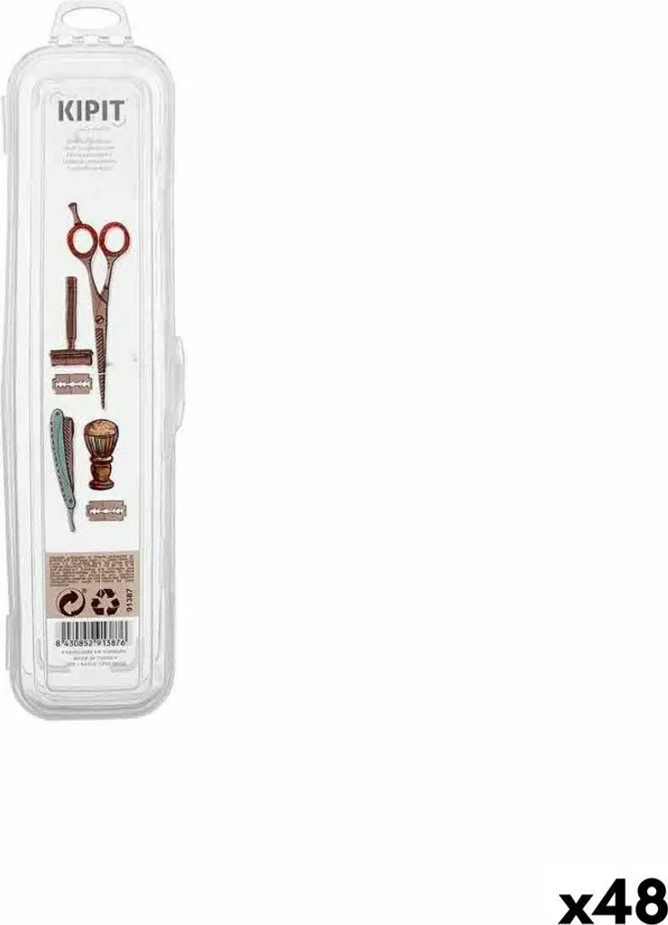 Nécessaire de rasage complet Kipit 2 en trousse transparente 48 unités