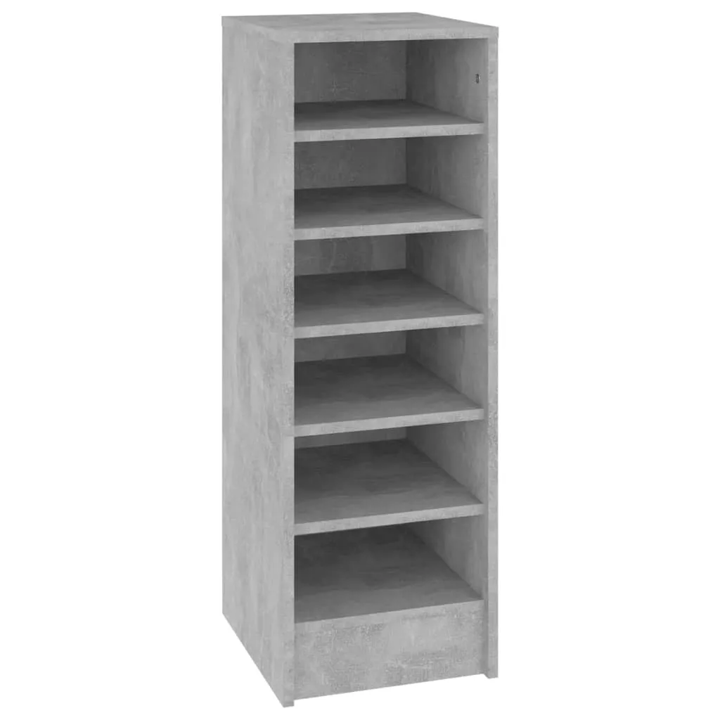 Scarpiera grigio cemento 31,5x35x90 cm in legno
