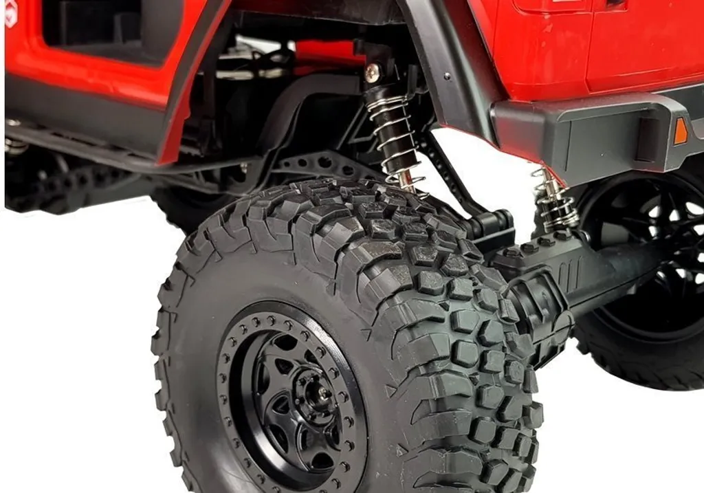 Jeep Rouge Télécommandée Tout-Terrain 2.4G - Jouet Extérieur Idéal