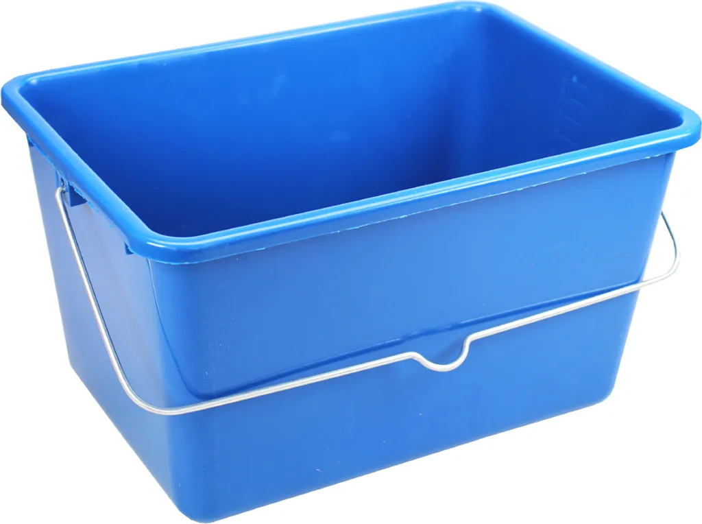 Seau de ménage Peggy Perfect 7576 avec anse en acier robuste, bleu 12L