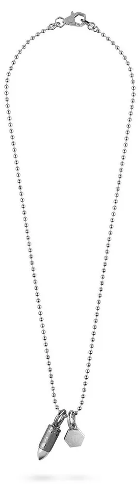 Philipp Plein PJGGA04NU Collier Homme BULLET 60cm en Acier Inoxydable
