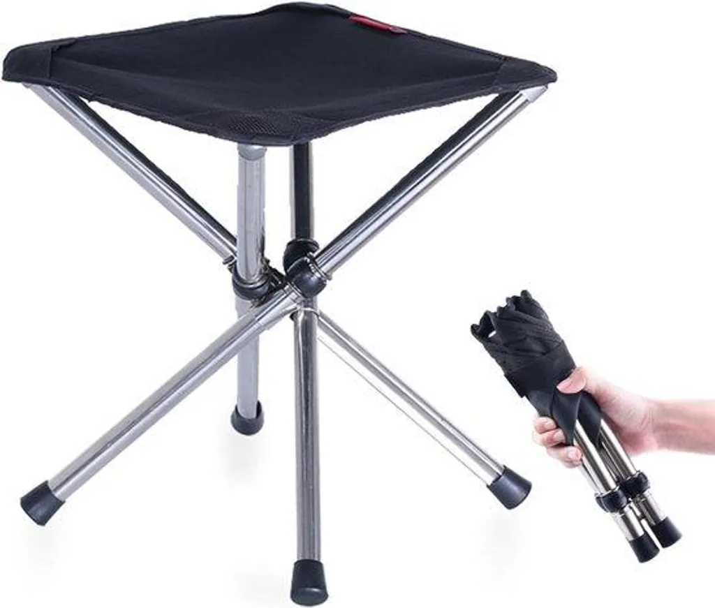 Tapis de sol pliable noir léger pour camping et randonnée - Ultra compact