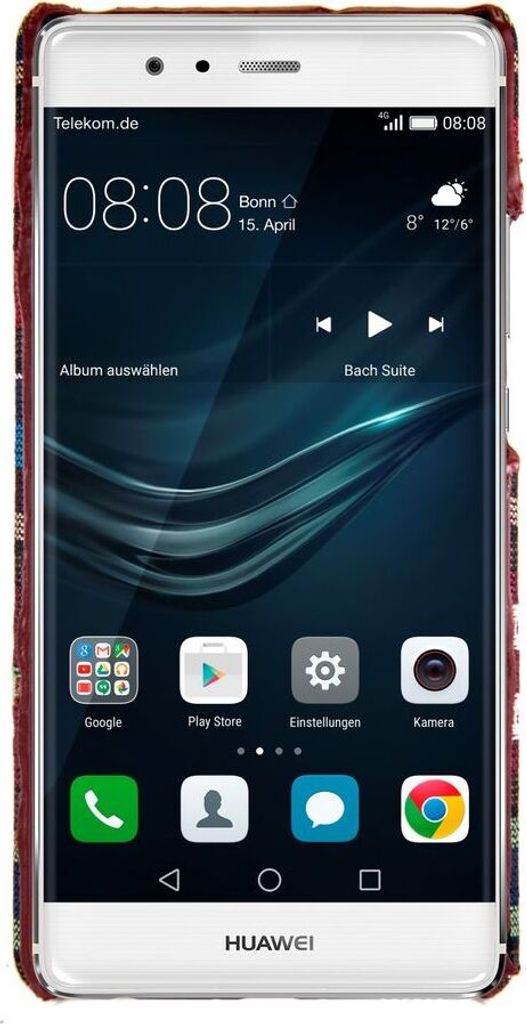 Handyhülle aus Stoff-Case für Huawei P9 Lite Cover Etuis Bumper Schale Braun