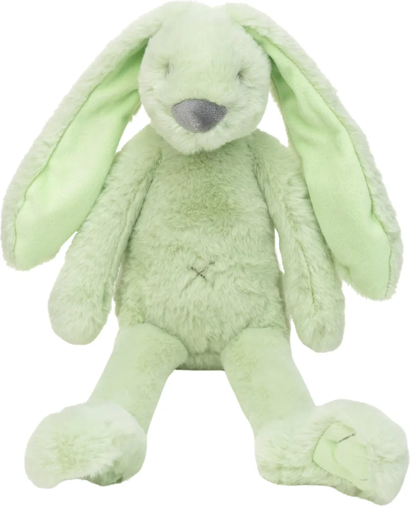 Doudou Lapin Richie Happy Horse vert pistache 38 cm en tissu recyclé