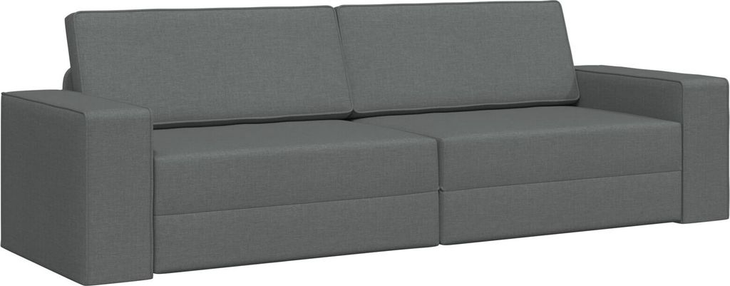 Möbel Boden-Sofa-Bett 2-in-1 Dunkelgrau 245x150x60.5 cm Stoff - Klassische Sofas 4106716
