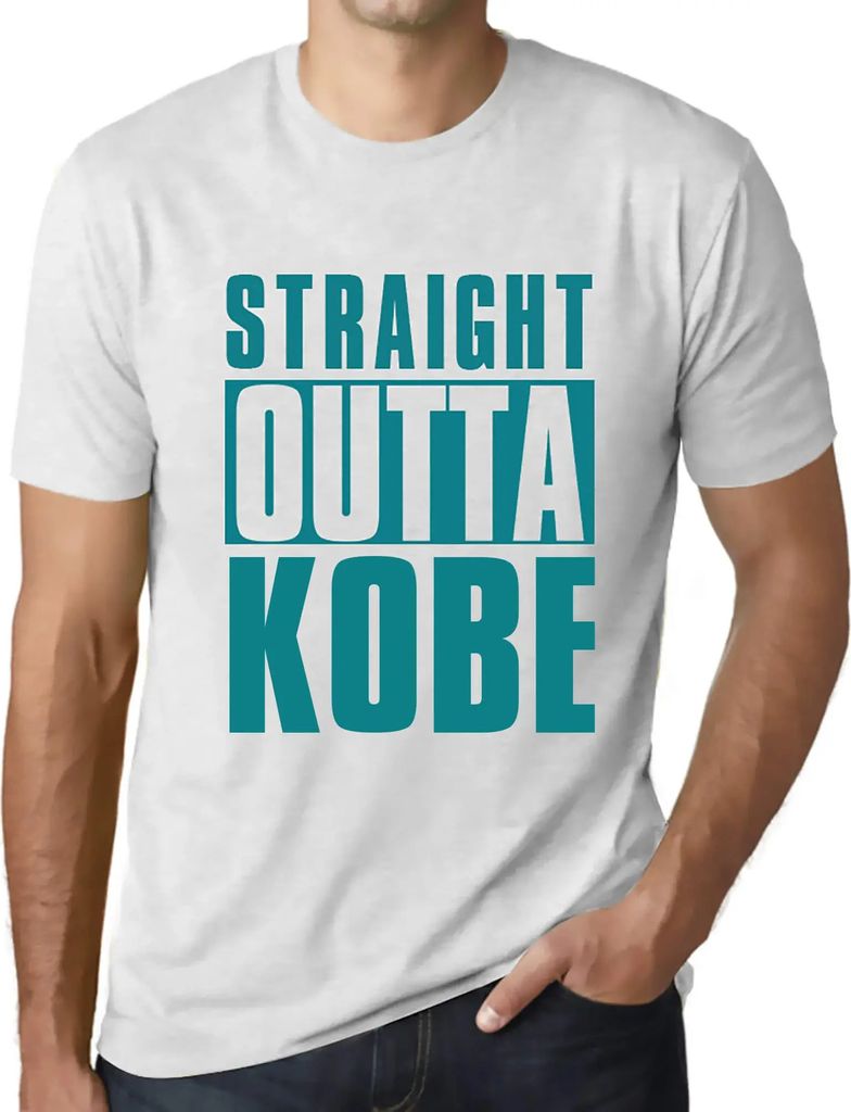 Herren Grafik T-Shirt Straight Outta Kobe Öko-Verantwortlich Vintage Jahrgang Kurzarm Lustige Druck Geburtstag Geschenk Mann