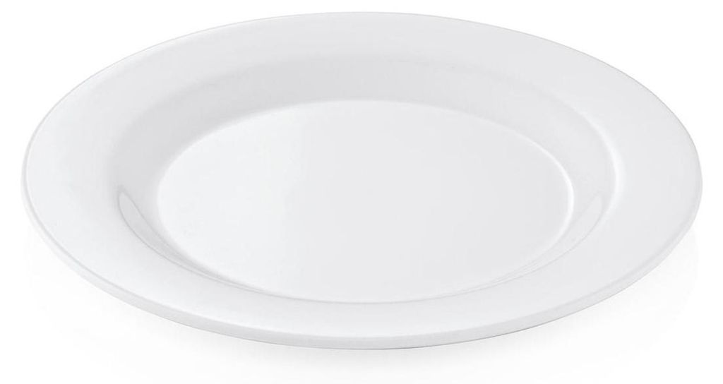 Campingteller SUMMER - Melamin - 25cm flach - weiß