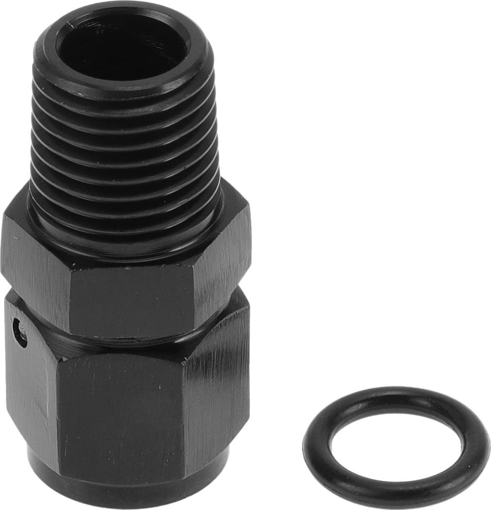 Male Flare Reducer Schlaucharmatur Adapter AN4-1/4NPT Kraftstoffleitung Verbinder Aluminium Schwarz