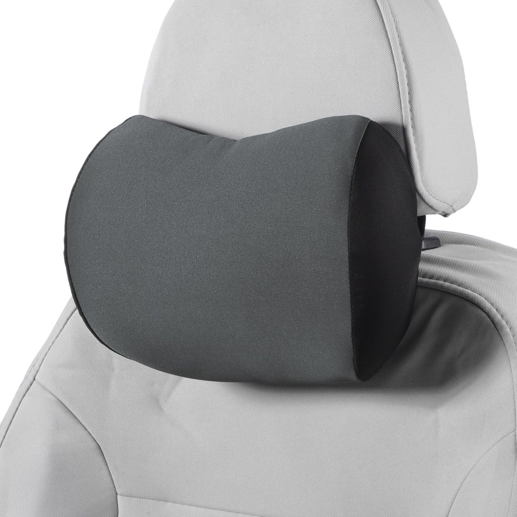 Auto Kopfstützenkissen Ergonomisches Bequemes Nackenkissen Nackenstützkissen Polyester, Emulsion Verstellbare Breite Grau 2 Stück für Autofahre...