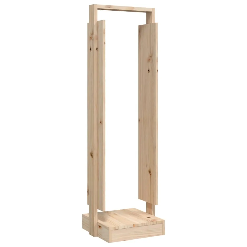 Range-bûches cloris en pin massif 33,5x30 cm structure robuste et stable - 2