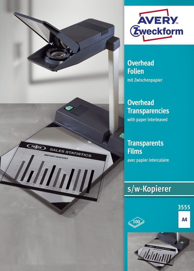 Folie samoprzylepne Avery Zweckform® 3555 - A4, Zdjęcie produktu 