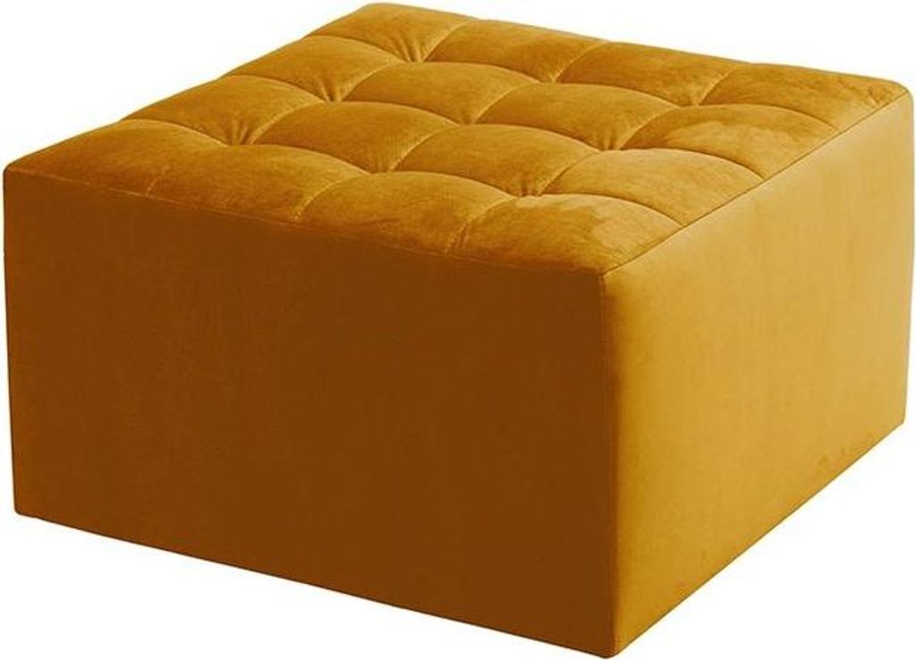 Quadratischer Polsterhocker mit Ziernähten Flair-Velluto 8