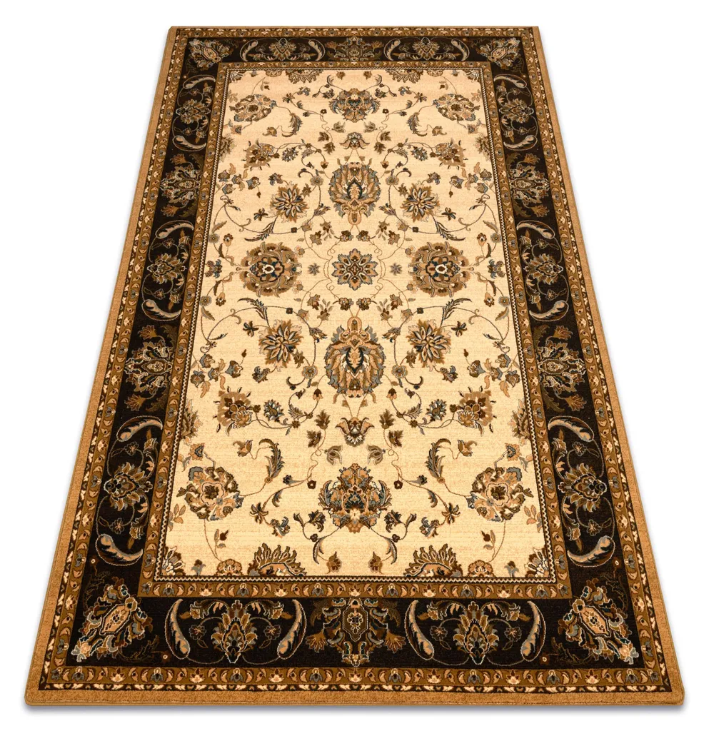 Tapis de salon en laine naturelle beige 135x200 cm POLONIA TARI