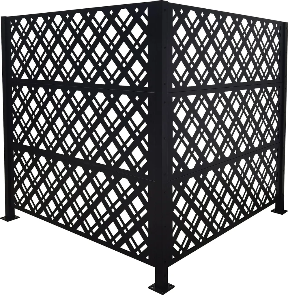 Cache-poubelle Relaxdays 120 cm - Abri de jardin robuste en acier