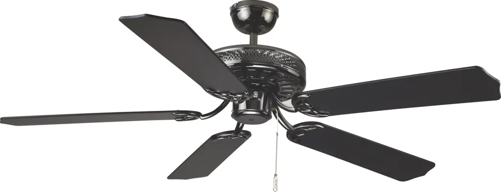 Ventilateur de plafond noir 132 cm Pearl Black robuste à chaînette
