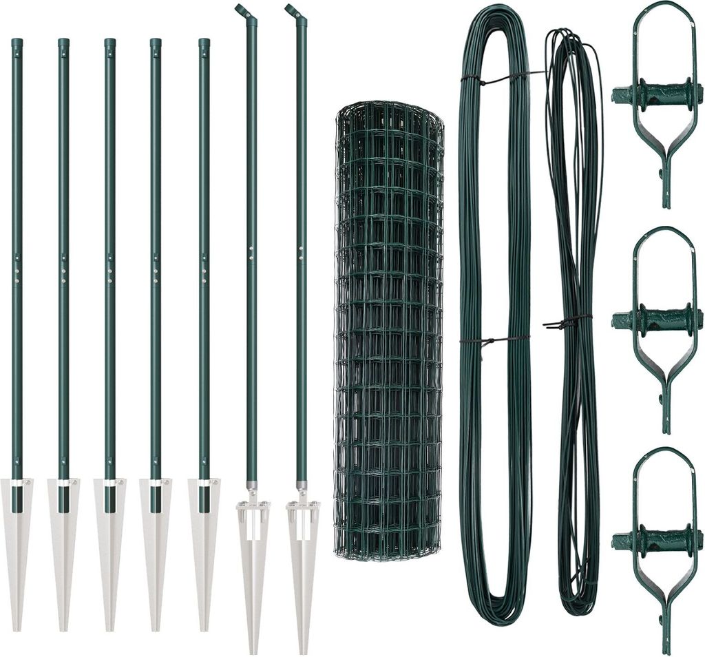 Möbel Euro Zaun Set aus 2 Grün Metall 10 x 1,2 m Langlebig - Metallzäune 3350615