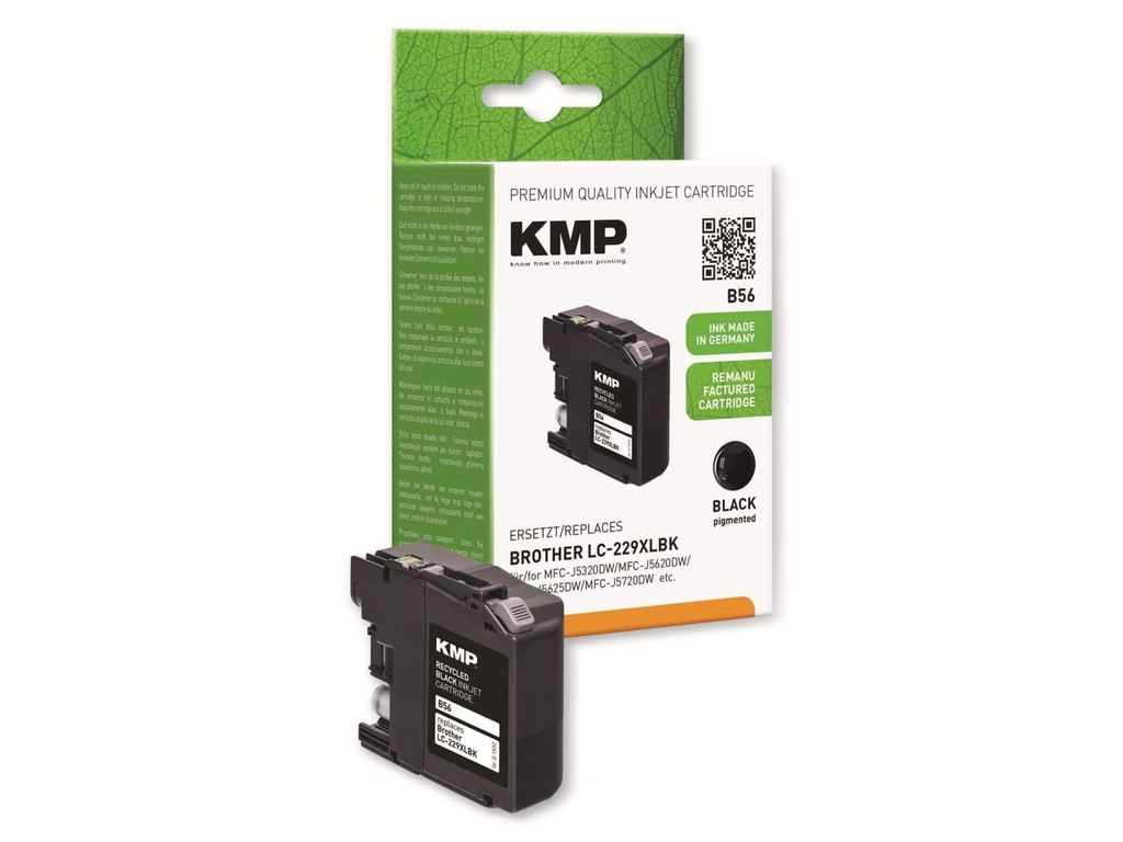 KMP B56 schwarz Druckerpatrone kompatibel zu brother LC-229XLBK
