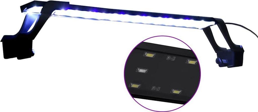 vidaXL LED-Aquariumleuchte mit Klemmen 55-70 cm Blau und Weiß