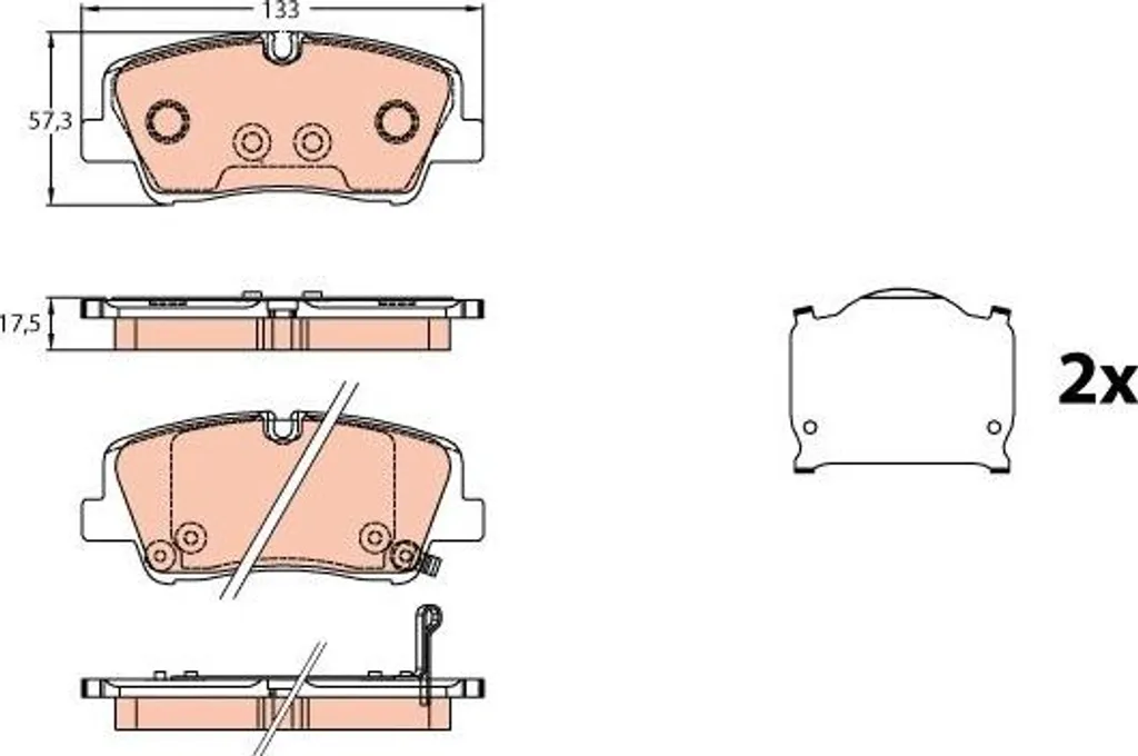 Plaquettes de frein pour utilitaire H350 : Sécurité TRW GDB3646 OE